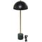 Black Metal Umbrella Style Desk Lamp with Marble Base 10" x 10" x 28"